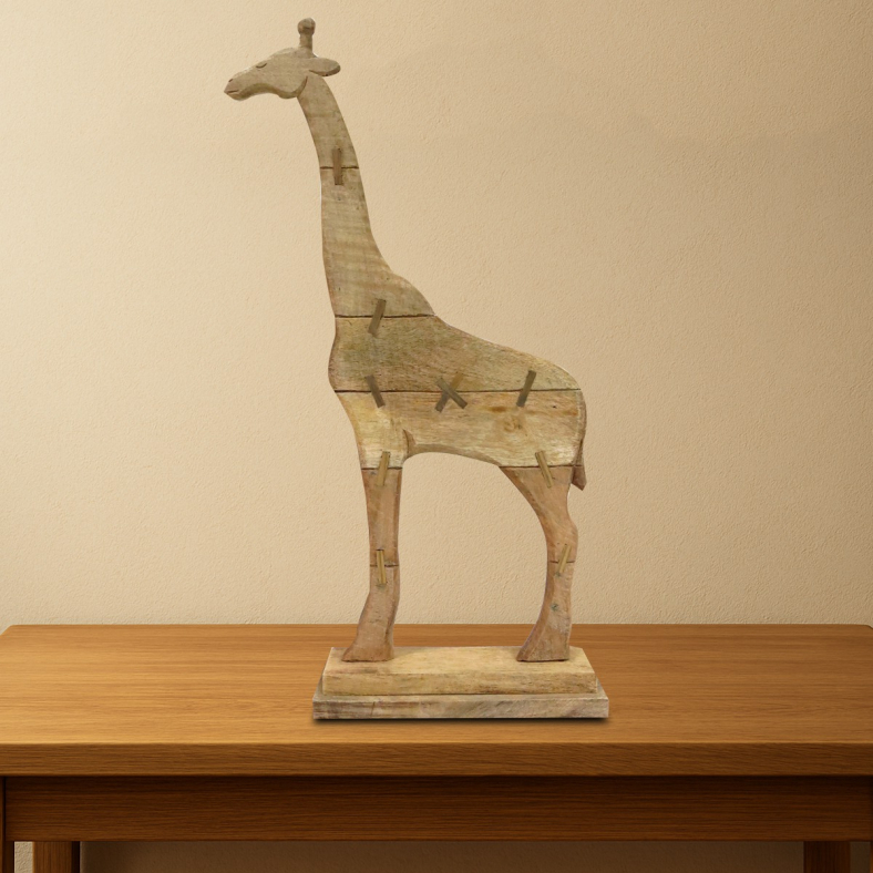 Ovelyne Giraffe Curio On Stand
