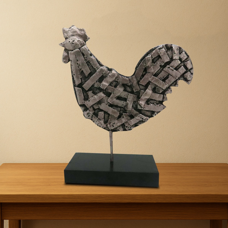 Saravelle Rooster Curio On Stand