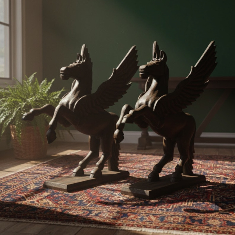 Arvak Winged Horse Pair