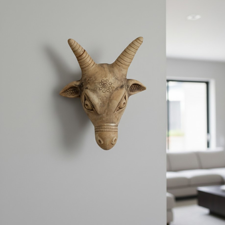 Mrida Clay Cow Head