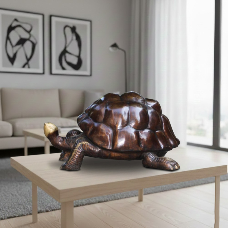 Bravana Brass Tortoise Figurine