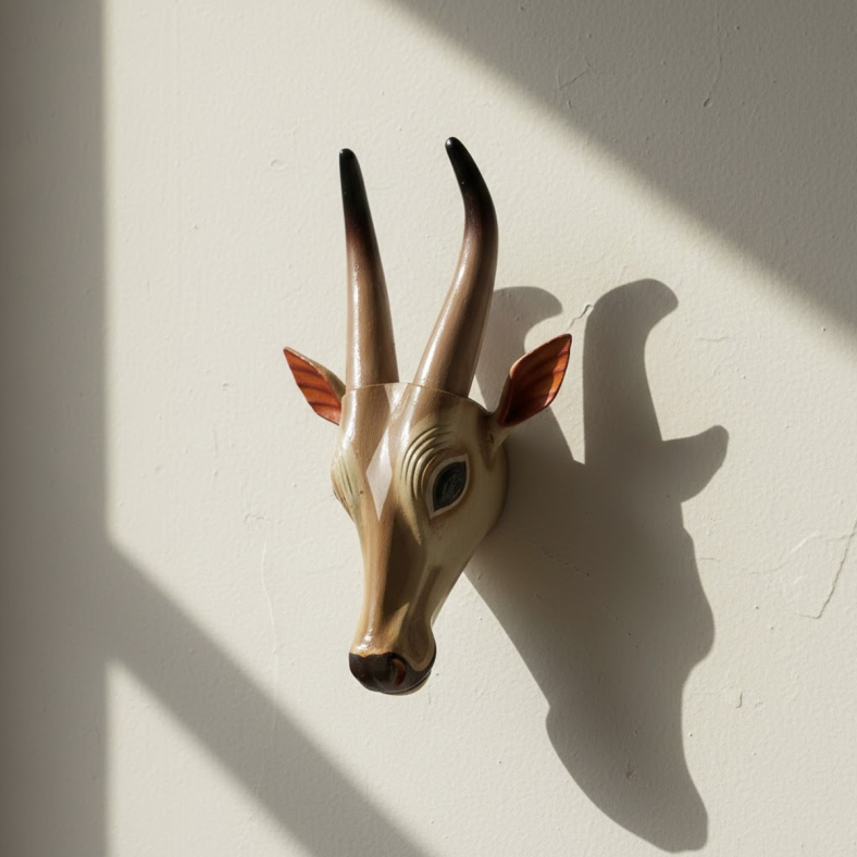 Morq Wooden Cow Head