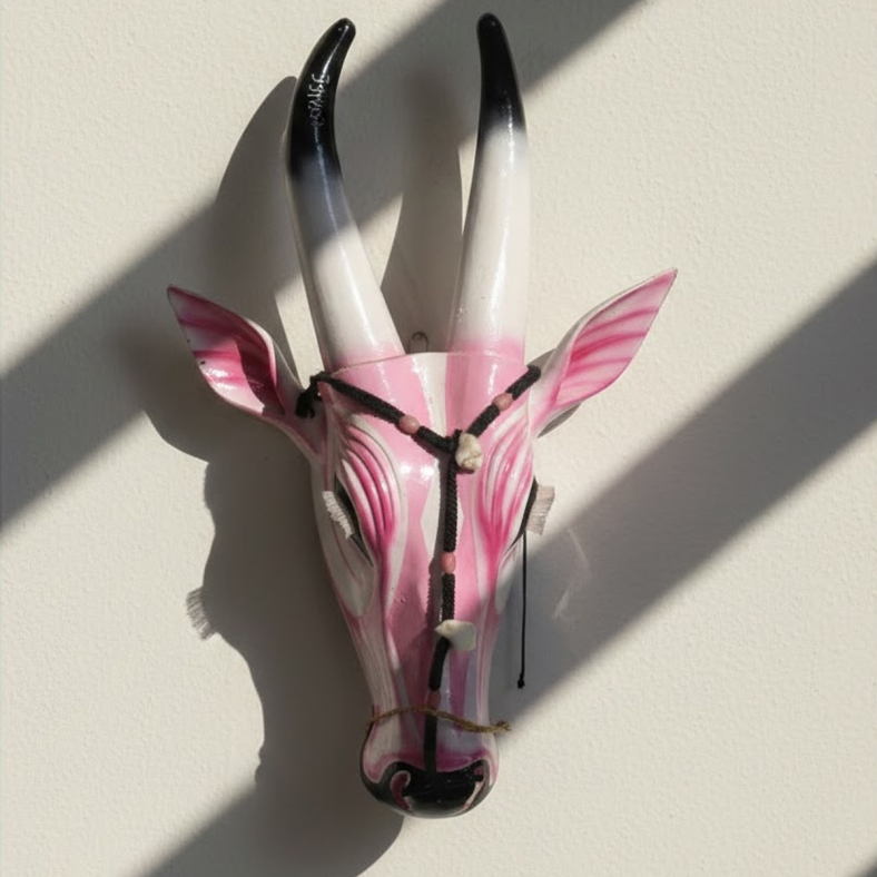 Brixa Wooden Cow Head