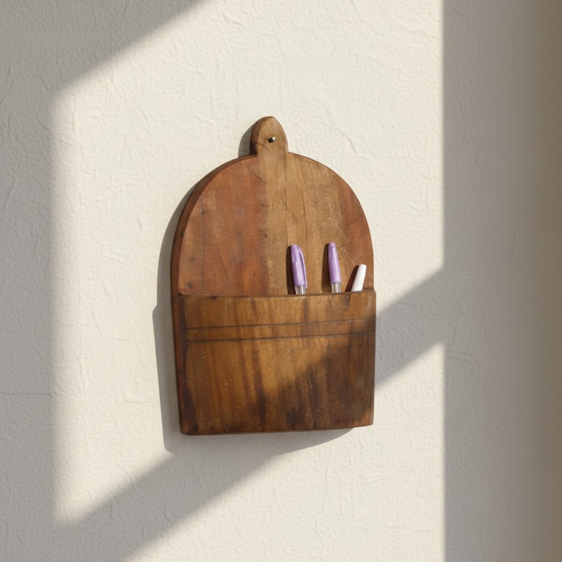 Squaron Wooden Wall Pocket Organizer