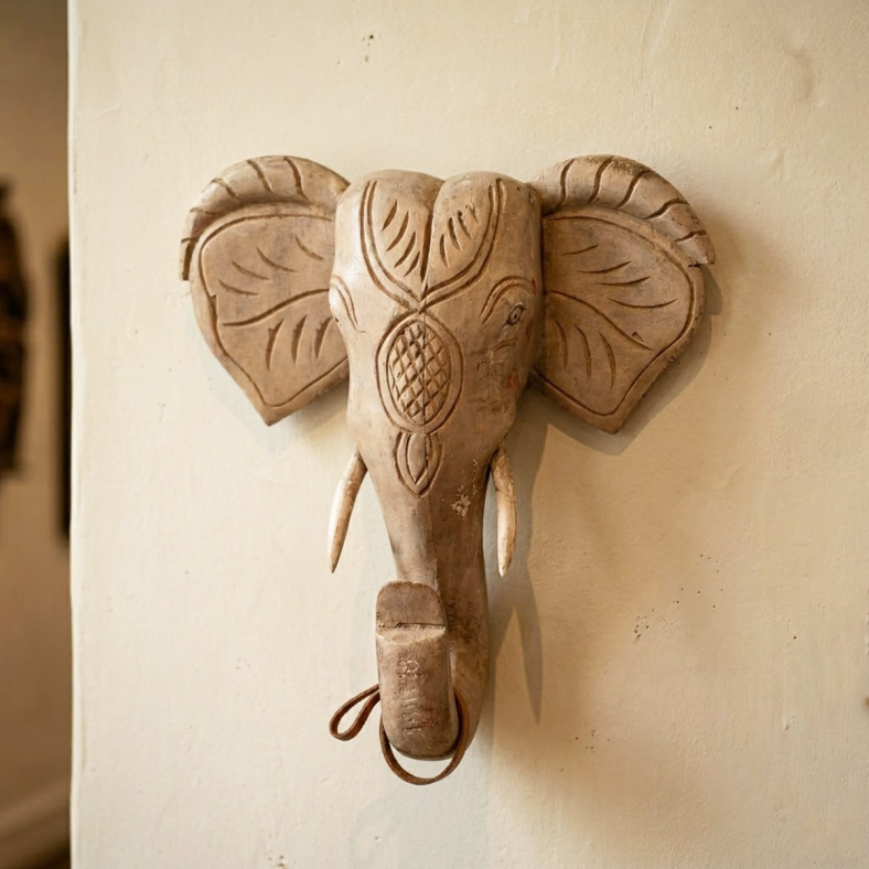 Sirin Wooden Elephant Head