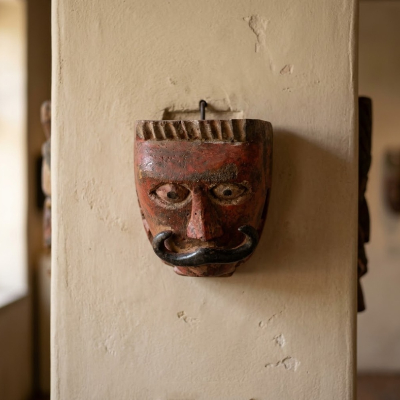 Luna Wooden Wall Mask 