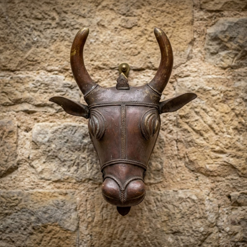 Ayca Brass Cow Head