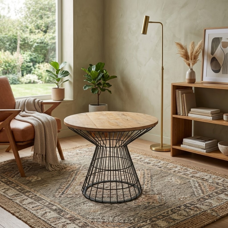 Abthi Mesh table with mango wood 