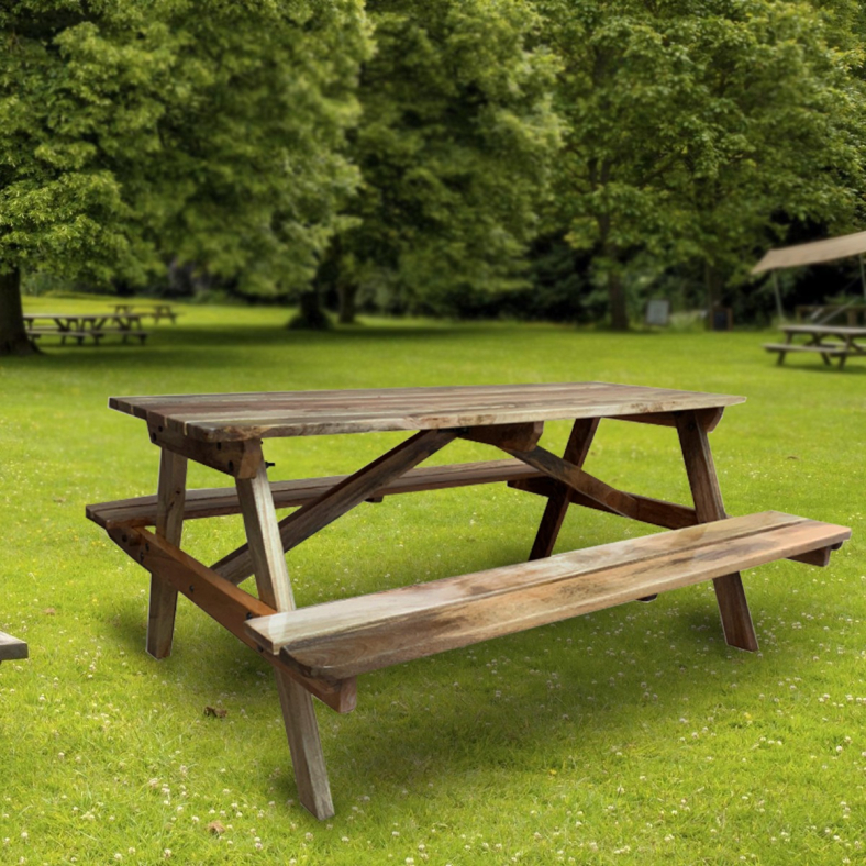 Mango Wood 6 Seater Picnic Table 