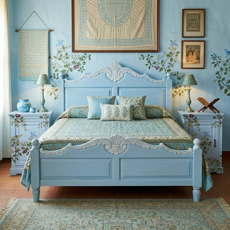 Catherine Floral Bedside Table 