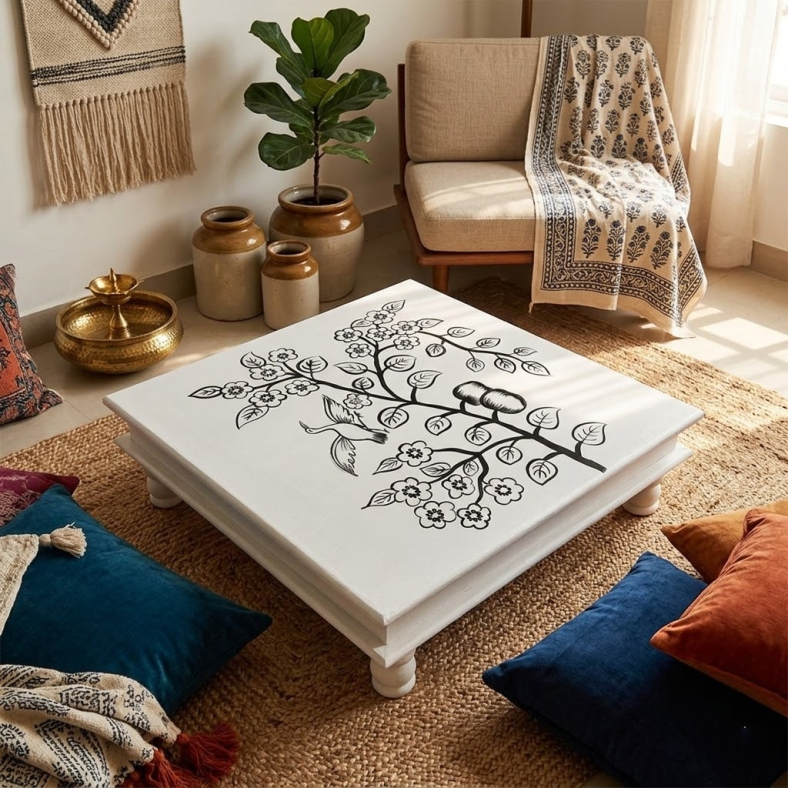 Abjad Wooden Bajot Table 