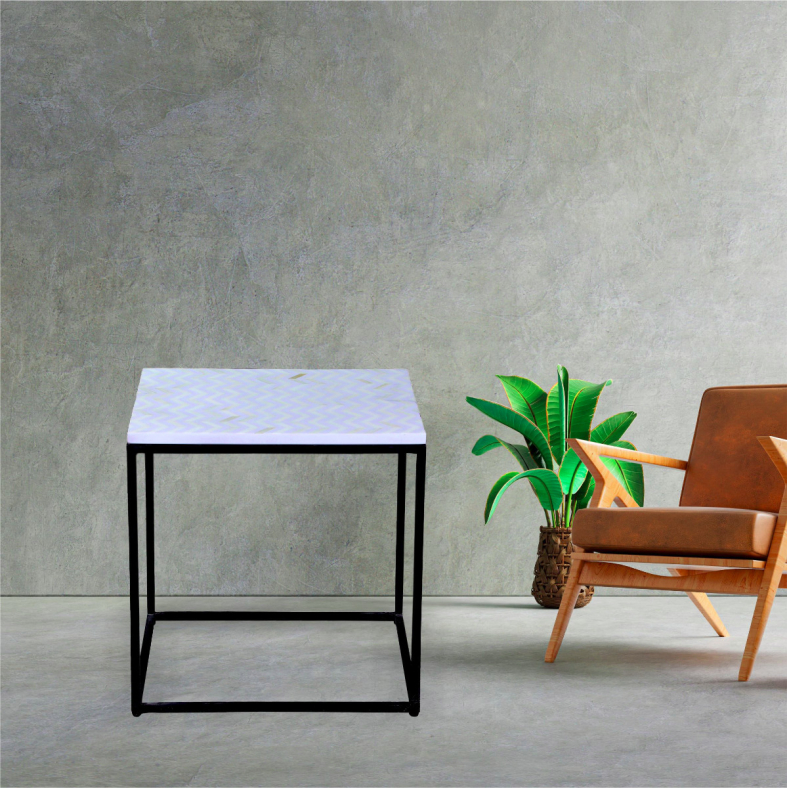 Aisha Bone Inlay End Table 
