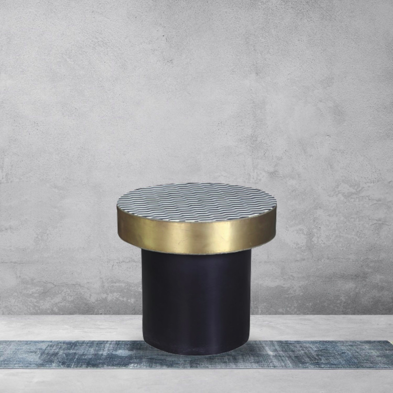 Giaa Bone Inlay End Table 
