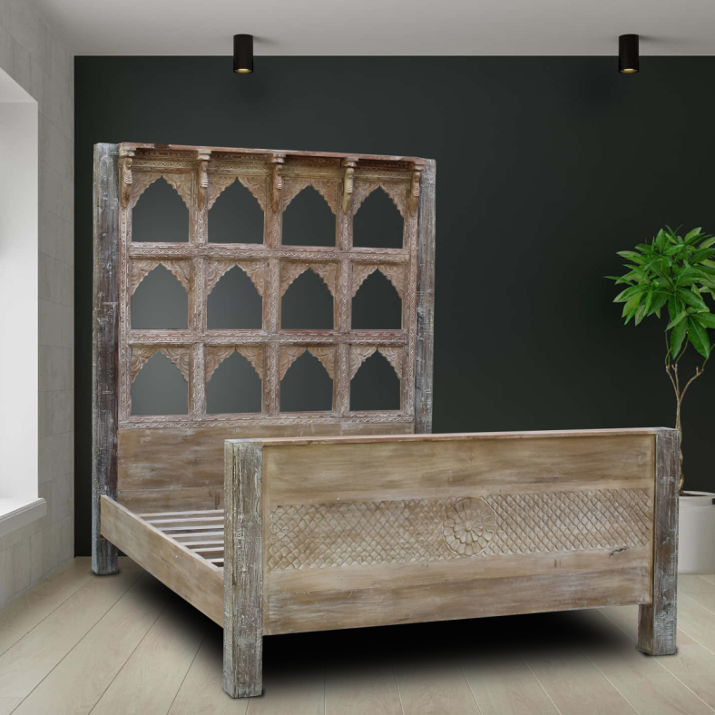 Paulius Wooden Bed 