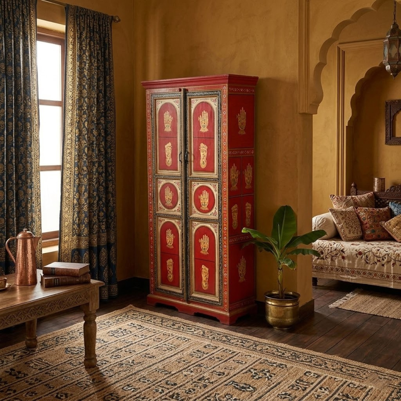 Varisha Hand Painted Armoire 