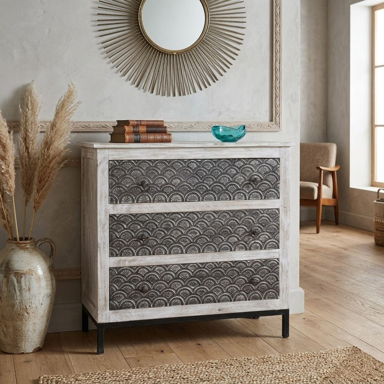 Jamal Carved Chest Of Drawers