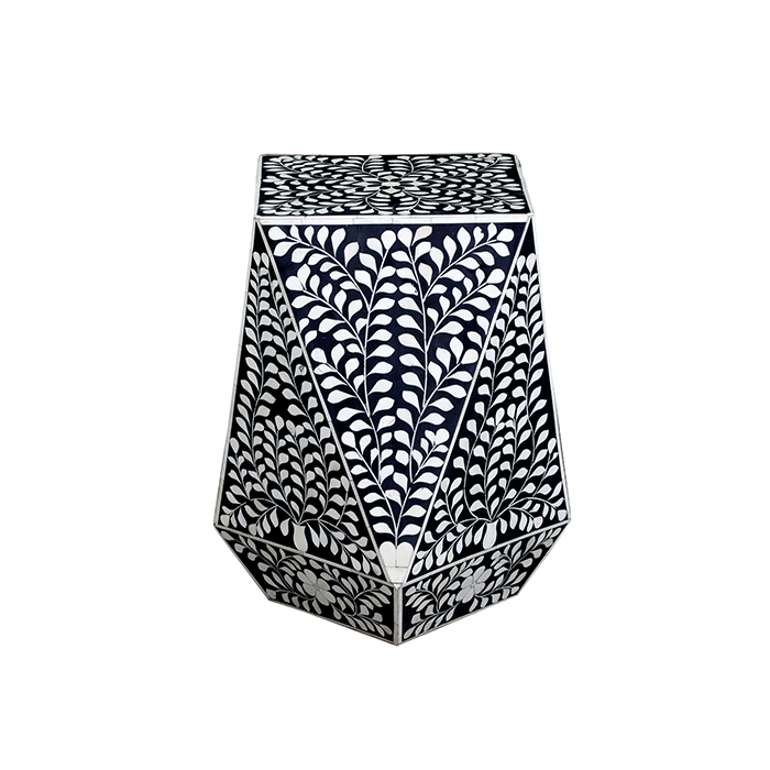 Aqsa Bone Inlay End Table