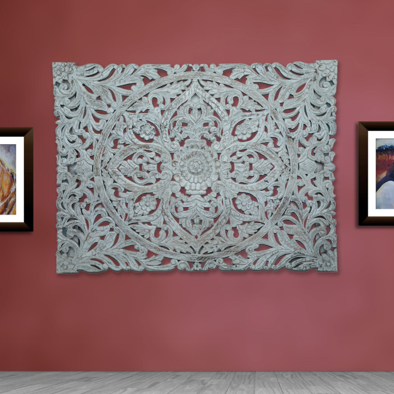 Shukri carved wooden filigree styled wall art