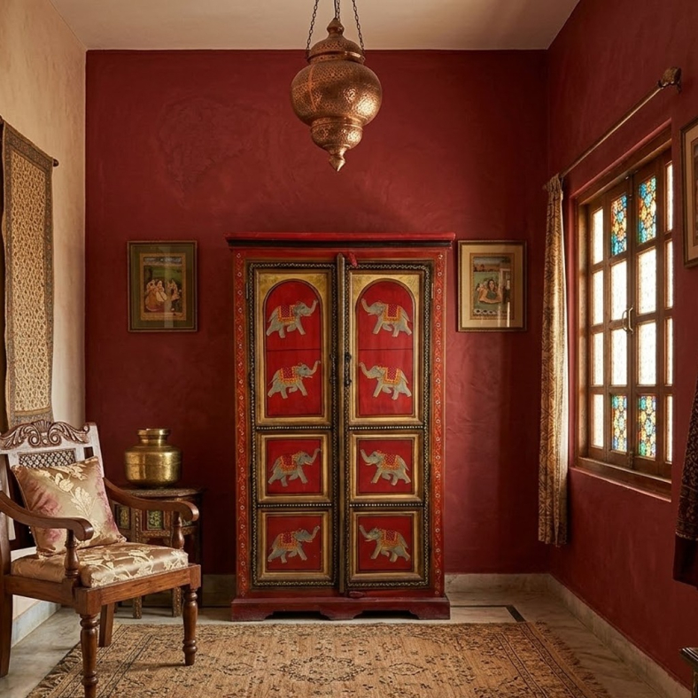 Cicero Hand Painted Armoire