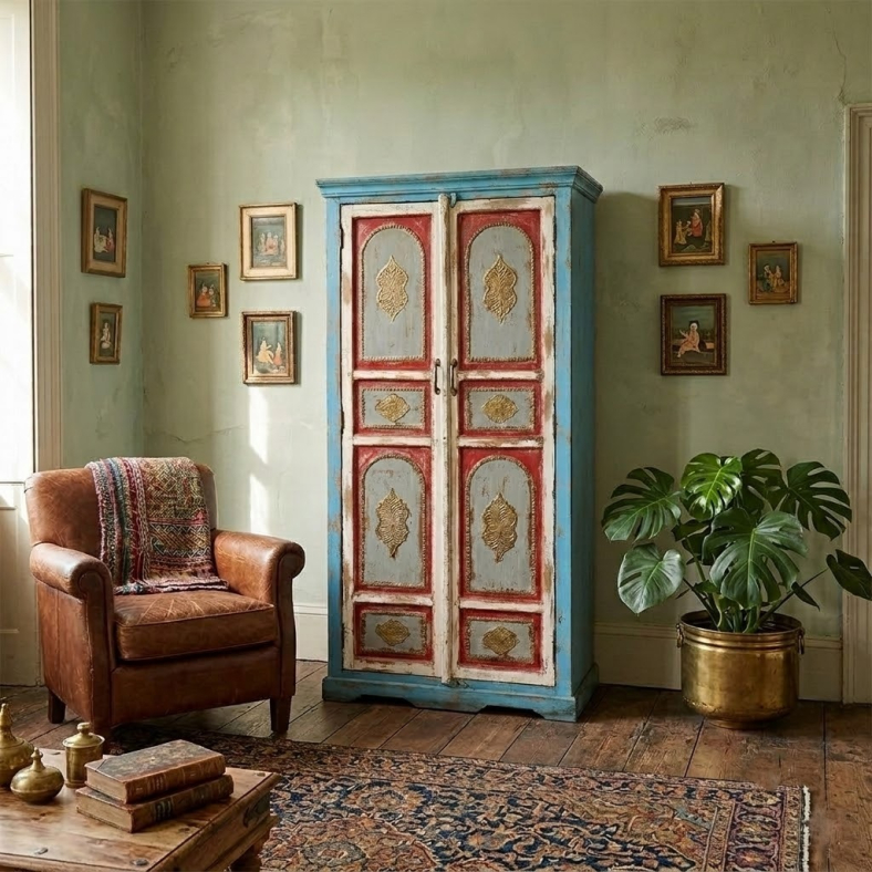 Corban Hand Painted Armoire