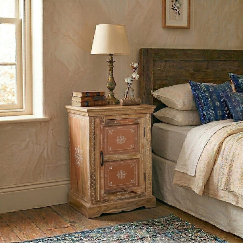 Jorges Wooden Bedside Table