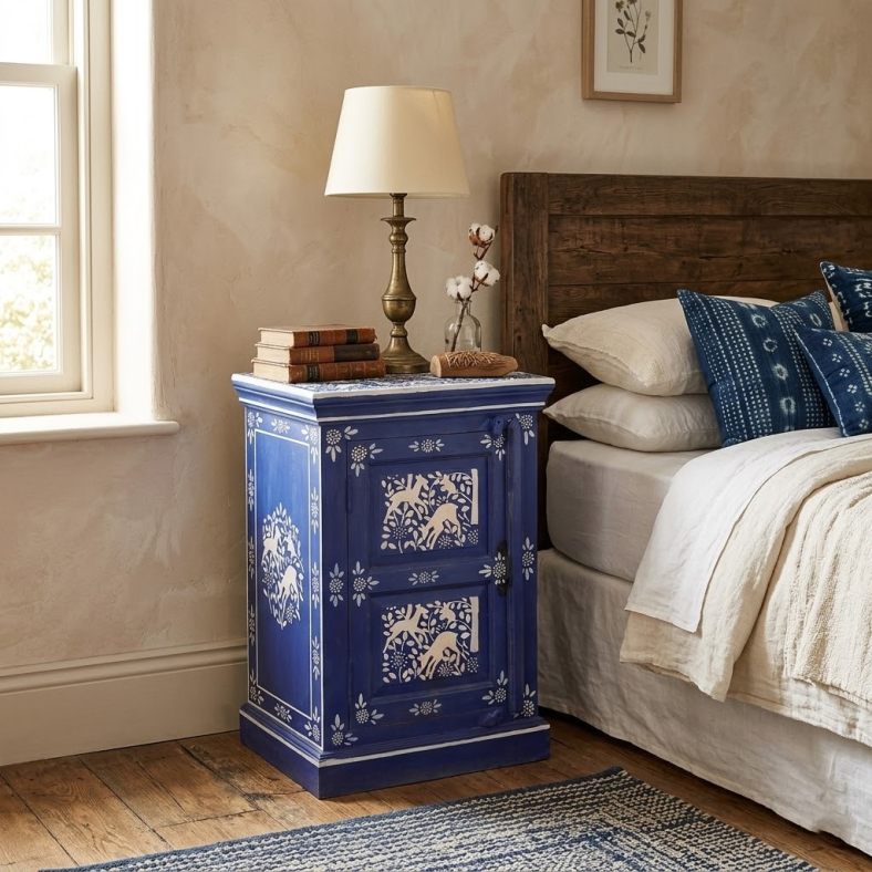 Keelan Wooden Bedside Table 