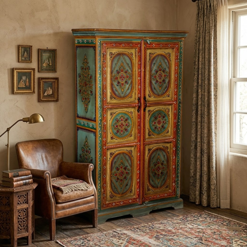 Linos Hand Painted Armoire