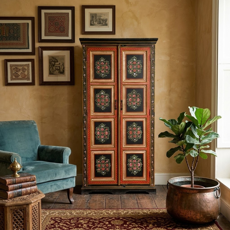 Alexis Hand Painted Armoire