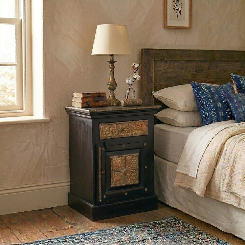Charis Wooden Bedside Table