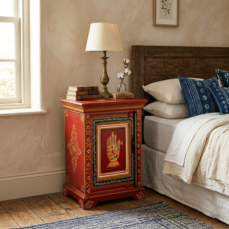 Arsenois wooden Bedside Table 
