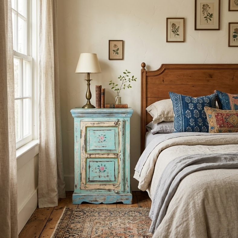 Cletus Wooden Bedside Table