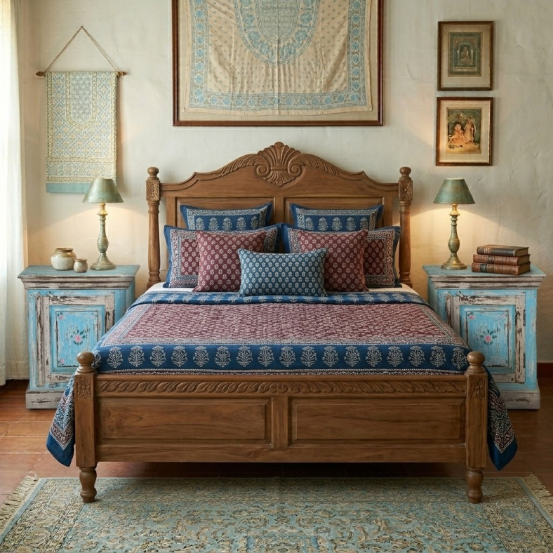 Eneas Wooden Bed Side Table