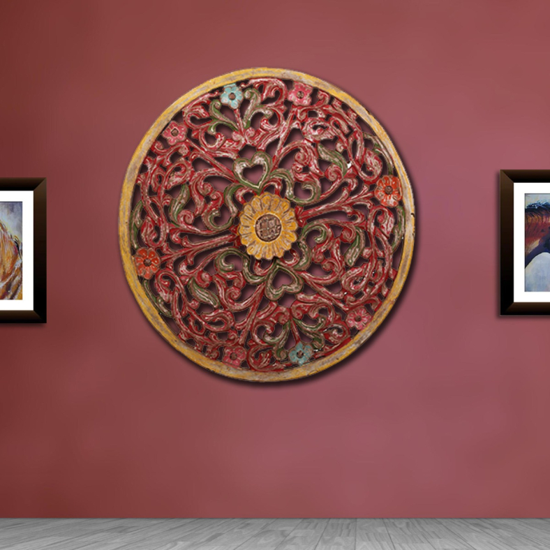 Erastus Carved Wooden Filigree Styled Wall Art