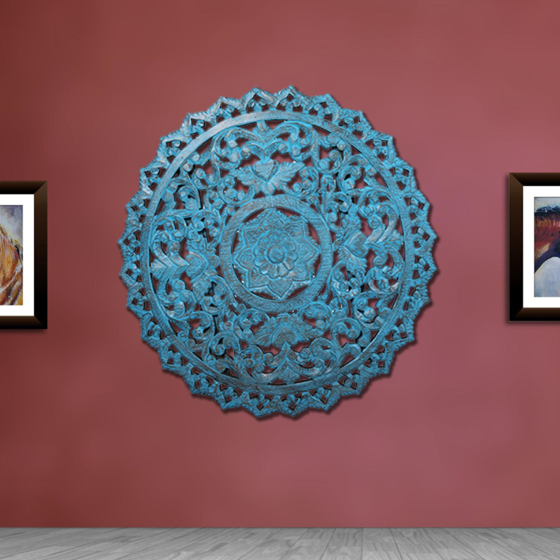 Hypatia Carved Wooden Filigree Styled Wall Art