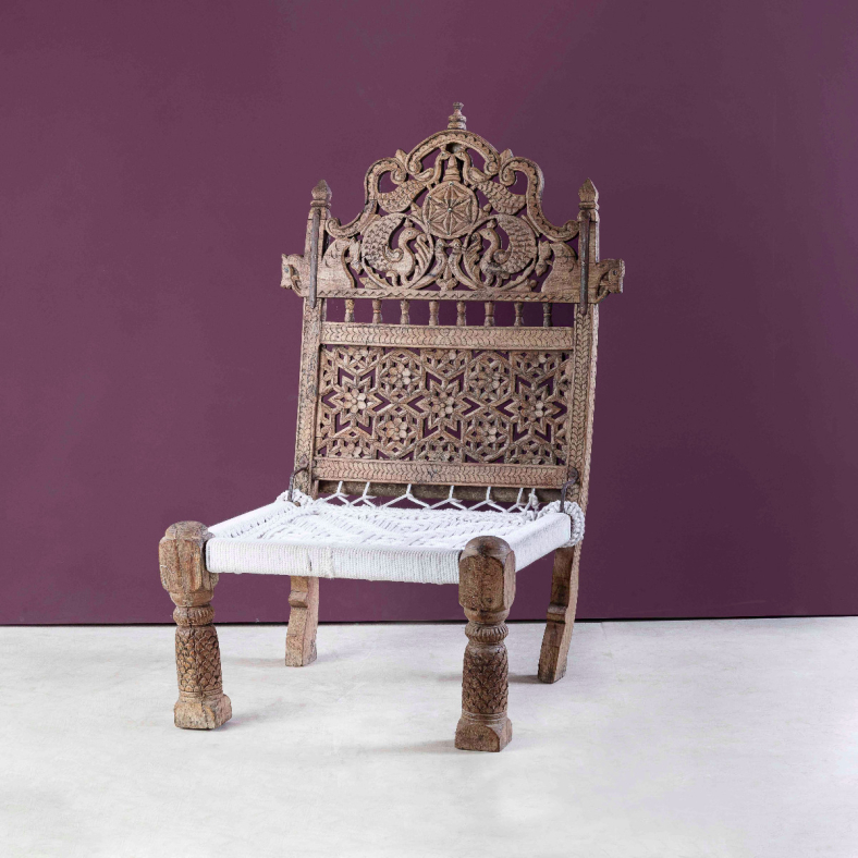 Pidda Carved Wooden Chair