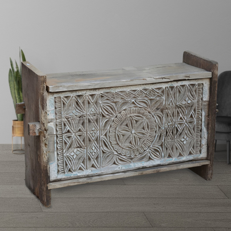 Bozhidar Vintage Wooden Trunk 
