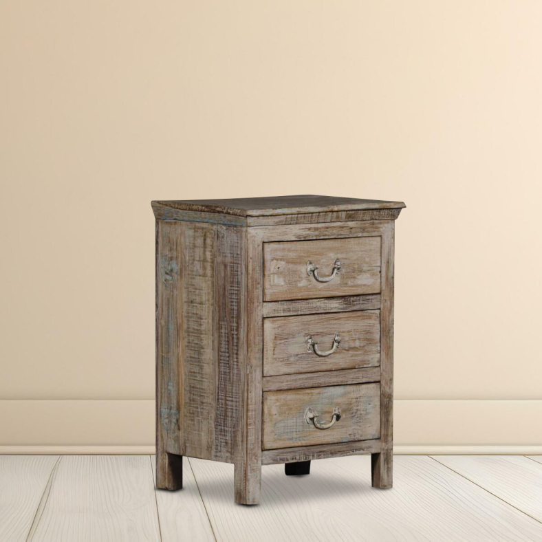 Gulnora Wooden Bedside Table