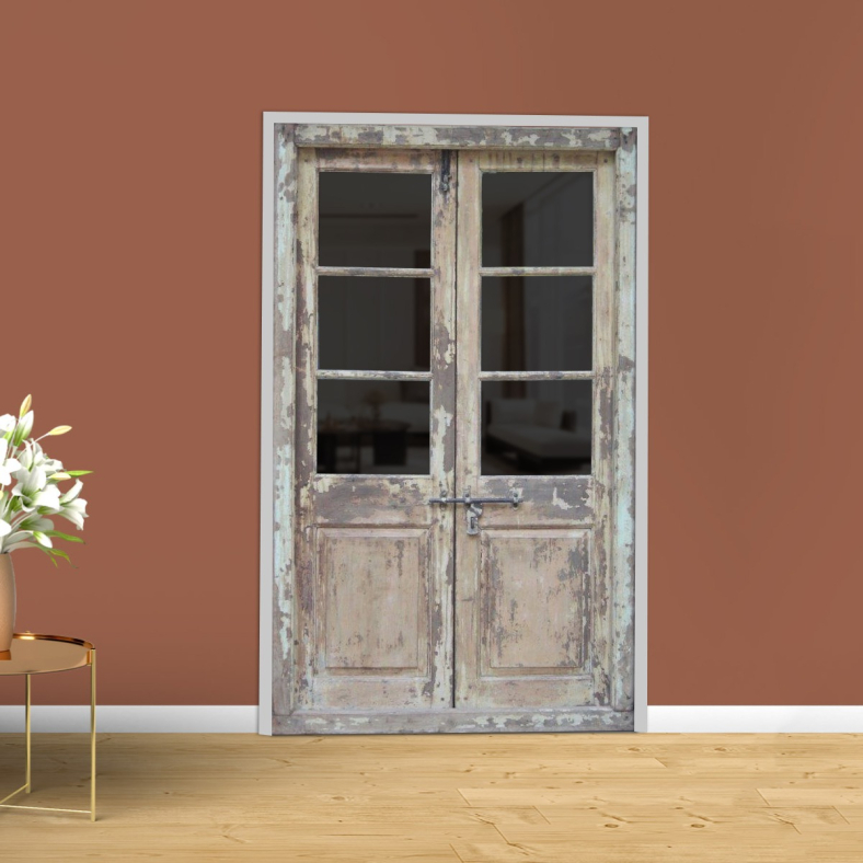 Rayna Wooden Glass Door