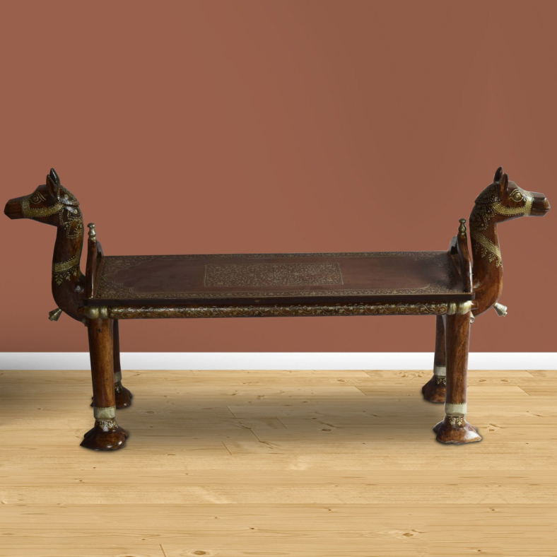 Baylor Wooden Camel Bench