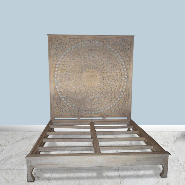 Austin Wooden Carved Bed