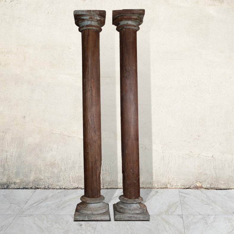 Owen Wooden Pillar Set Of Two