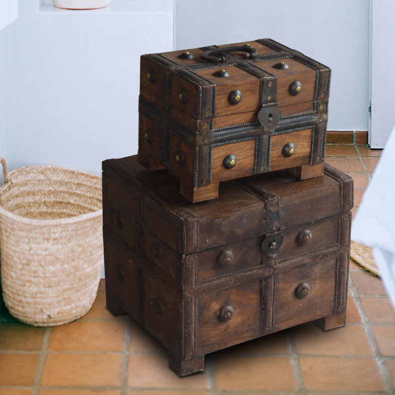 Zephanor Wooden Box Set Of 2 
