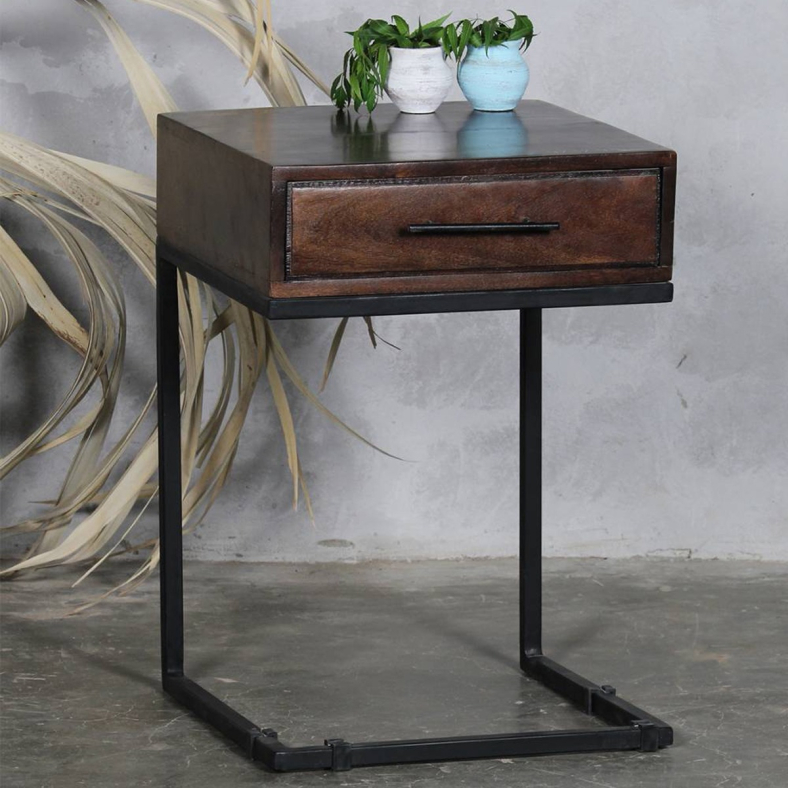Lunareth Wooden End Table