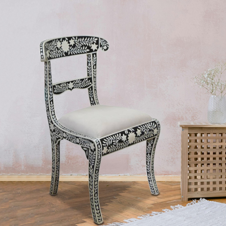 Fenyra Boho Hand-Painted Wooden Chair