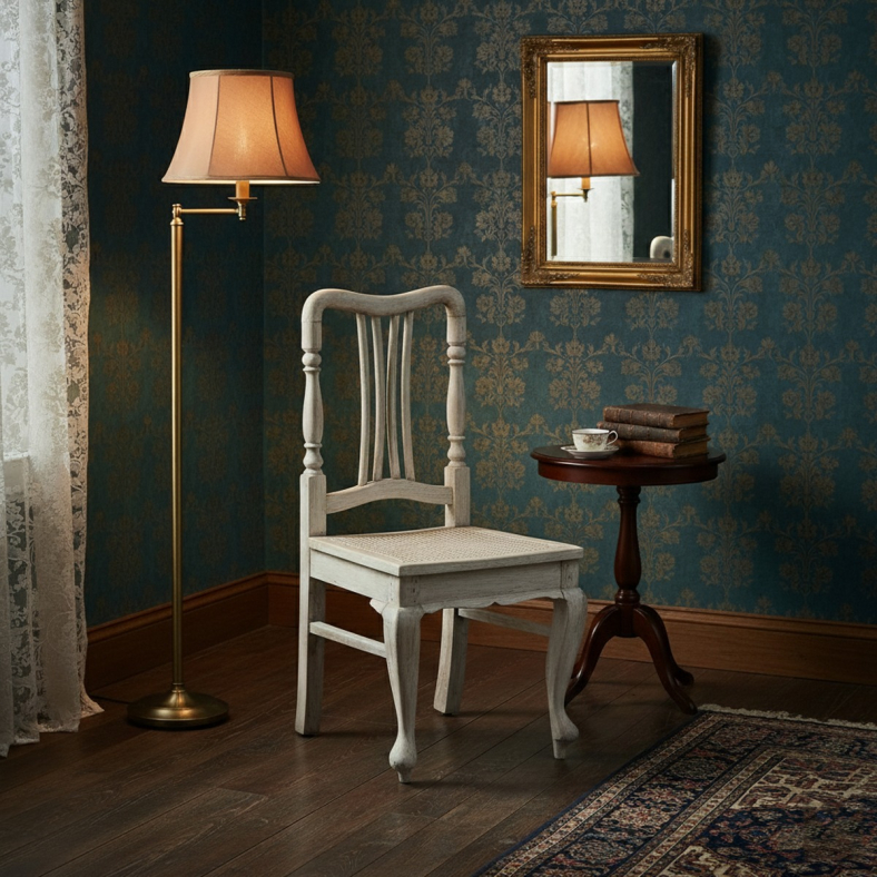 Tavion Wooden Cane Chair