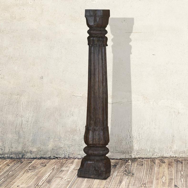 Zorion Wooden Pillar Candle Stand