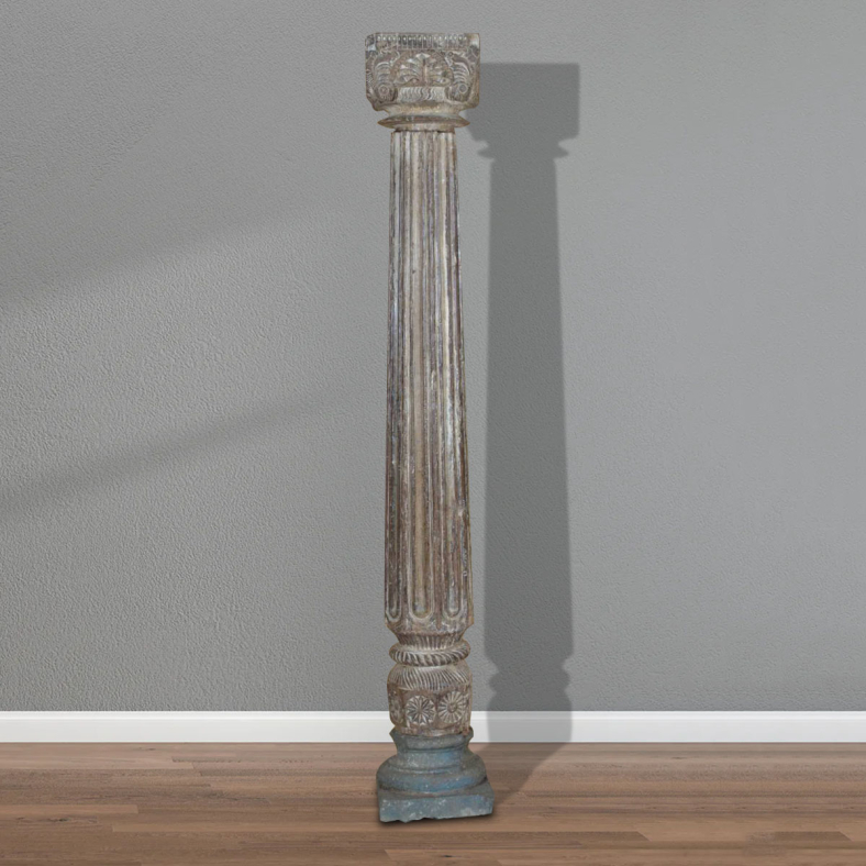 Osiris Wooden Pillar On Stone Base