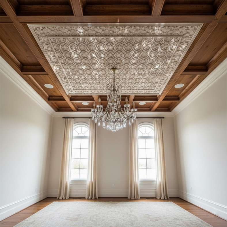 Tawang Wooden Carved Ceiling