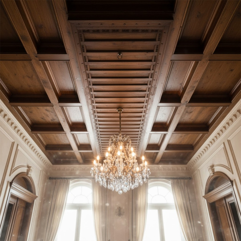 Earthbent Panel Wooden Ceiling