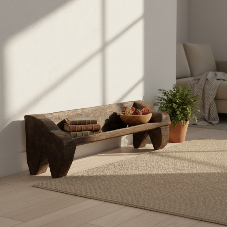 Tenzra Wooden Naga Bench